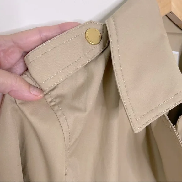 MICHAEL Michael Kors Belted Front-Zip Trench Coat preppy office travel workwear - Picture 12 of 16